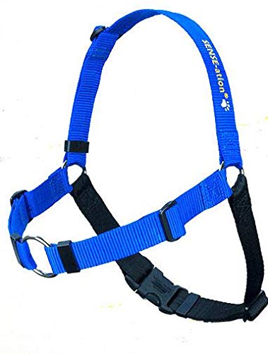 Die original Sense-ation verhindert Zerren Hunde Training Hundegeschirr (blau, Extra Large) von SENSE-ation Dog Harness