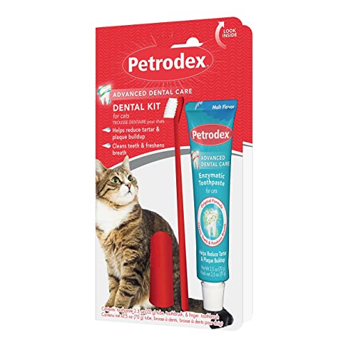Sentry Petrodex Zahnpflegeset für Katzen, Malt Zahnpasta, 2,5 oz von Petrodex