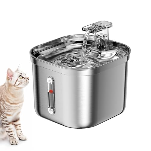 Automatischer Haustier Wasserspender Edelstahl Wasserspender Universal Wassermaschine für Katzen und Hunde von SENXELLWN
