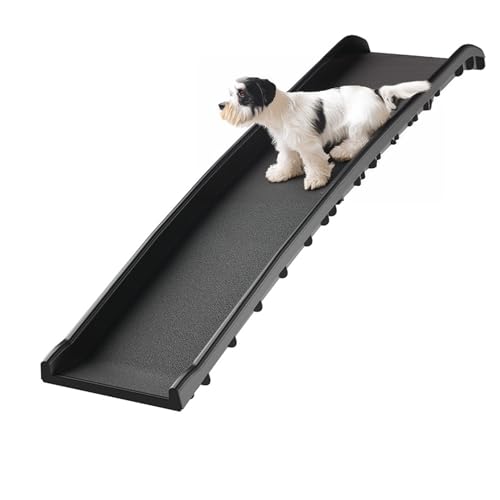 Faltbare Hundetreppe, Hundekletterleiter mit Anti-Rutsch-Fußstütze, geeignet für Indoor- und Outdoor-Haustierklettertreppe, Schwarz von SENXELLWN