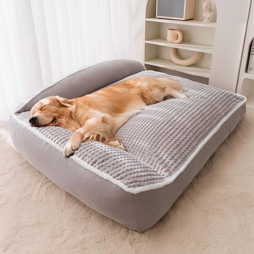 SENXELLWN Hundebett für den Haushalt, mittelgroßes und großes Hundebett, für drinnen und draußen, abnehmbare und waschbare Haustier-Hundebett-Matte (Größe: 2XL: 99,8 x 74,9 x 24,9 cm) von SENXELLWN