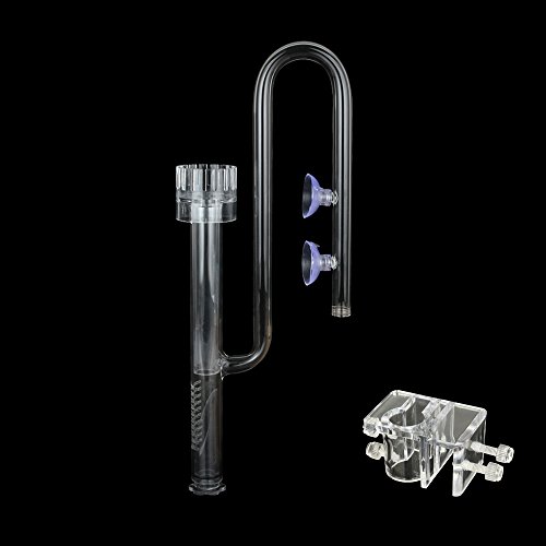 SENZEAL Aquarium Glas Skimmer Rohr Einlauf und Auslauf Oberflächen mit Acryl-Clip für 17mm Rohr Fisch gepflanzt Tank von SENZEAL