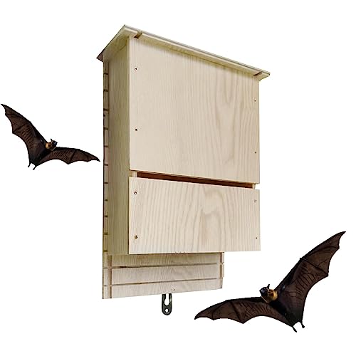 Fledermäuse im Freien - Habitat-Box für Fledermäuse im Freien aus Holz - Wiederverwendbare Bat Box House Holzdekoration für Ibernation, Fledermausnest aus Holz für von SENZZ