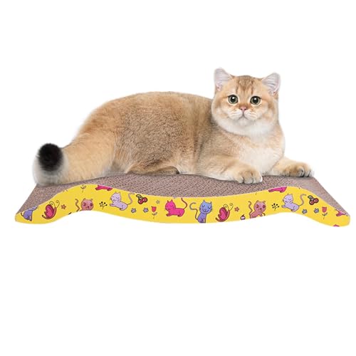 Katzenkratzbett, ovale Form, hochdichte Katzenkratzmatte, Katzenkratzbaum, Kratzbäume aus Karton für Indoor-Katzen, Katzenkratz-Lounge-Bett für Möbelschutz von SENZZ