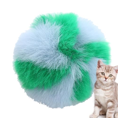 Pom Pom Bälle für Katzen, Katzenspielzeug mit Plüschbällen, weiche und bunte Plüschbälle für Haustiere, Haustierzubehör, interaktives Spielzeug mit Ball d von SENZZ