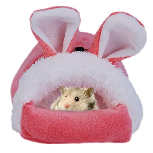 Warmes Bett für Hamster, 12,7 cm, Baumwolle, Winternest, Mini-weiches und warmes Hamsterhaus, niedliches rutschfestes Hamster-Schlafnest, Hamsterversteck Haus, waschbarer Käfig für Tierliebhaber, von SENZZ