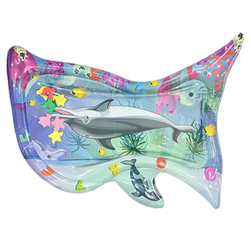 Water Sensory Playmat Cats, Fish Shape Sensory Water Mat, Thickened Cool Pet Water Sensory Mat, Interactive Toy, Pet Supplies for Indoor Outdoor Travel von SENZZ