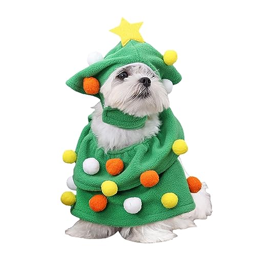 Weihnachtskleid für Hunde | Winterkleidung für Hunde, verstellbarer Ausschnitt für Cosplay der Weihnachtsfeier, schafft eine festliche Atmosphäre für Ihren Hund, Katze, Kätzchen oder Welpen von SENZZ