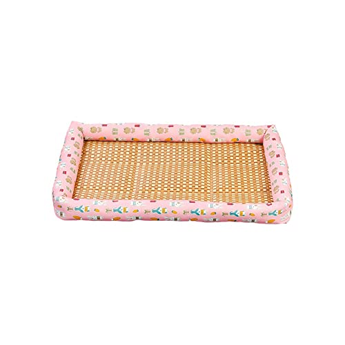 Haustier Eismatratze Sommer Hund Eismatratze Haustier Matte Haustier Katze Hund Matte Nest Haustier Eismatratze (40 x 30 cm, Rosa) von SEOUGEE