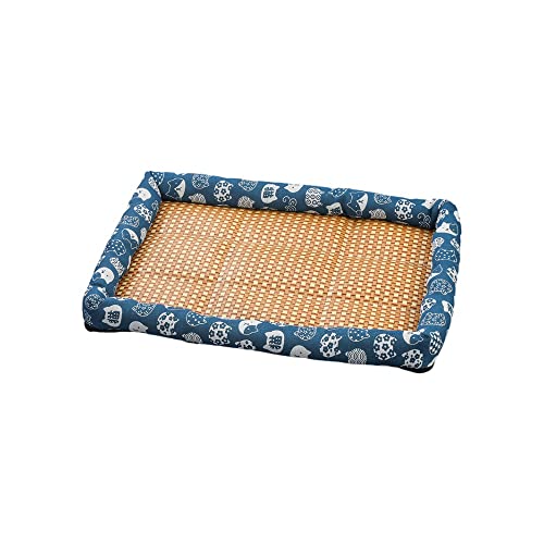 Haustier Eismatratze Sommer Hund Eismatratze Haustier Matte Haustier Katze Hund Matte Nest Haustier Eismatratze (60 x 45 cm, Marineblau) von SEOUGEE