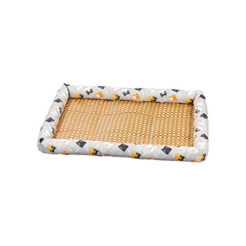 Kühlende Matratze für Haustiere, für Katzen, waschbar, weich, bequem, rutschfest, Größe 60 x 45 cm, Beige von SEOUGEE