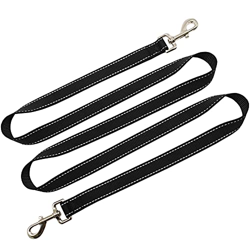 SEPXUFORE Hundeleine, Nylon, robust, 2,5 cm breit, reflektierend, dick, für mittelgroße und große Hunde, für Innen- und Außenbereich, 180 cm von SEPXUFORE