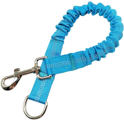 SEPXUFORE Kurze Hundeleinenverlängerung, 45,7 cm, Bungee, stoßdämpfend, Nylon, multifunktionale Hundeleine für mittelgroße und große Hunde, Spazierengehen, Training, Laufen (blau) von SEPXUFORE