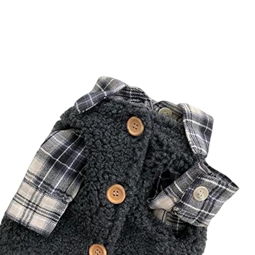 SERUMY Hundekleidung Hund Schöner gebürsteter Mantel Haustier dicker Mantel warme Hundekleidung Hund Winter Outdoor Windbreaker Katze Kleidung Bulldogge Bichon-Blackonly Verkauf Jac, L von SERUMY