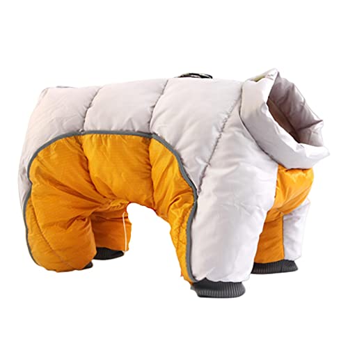 SERUMY Hundekleidung Winter Haustier Hund Kleidung für kleine Hunde, warme reflektierende Welpenkleidung, französische Bulldogge, Kostüm, mittelgroße Mantel für Chihuahua-Grau, XL von SERUMY