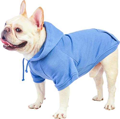 Basic Hunde-Kapuzenpullover, Haustier-Kapuzenpullover mit Tasche, einfarbig, Frühling und Herbst, lässiger Sport, Hoodie für mittelgroße und große Hunde von SETSBO