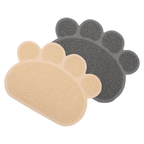 2St Katzenstreu Matte Futtermatten für Katzen Katzentoilette katzenstreu fangmatte katzenstreumatte katzenklo zubehör Haustier Katze hundefutter pad Hundefuttermatte PVC SEWOART von SEWOART