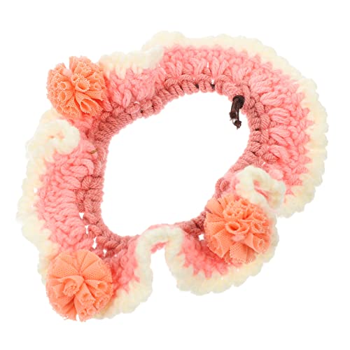 Blumenhalsband Für Katzen Jersey-schal Entzückendes Hundehalsband Bequeme Hundehalsbänder Gestricktes Katzenhalsband Katze Dreieckstuch Leichtes Katzenhalsband Turban-schal Rosa Pp SEWOART von SEWOART