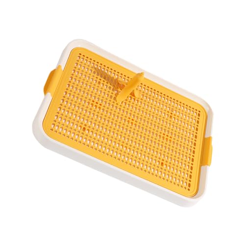 Hundetoilette Töpfchentrainer für Hunde Hundestreu Hund pinkel tablett hundetopf tablett pet Supplies Dog Poop Bag Holder Töpfchenhalter für Hunde Haushalt welpen Toilette Yellow SEWOART von SEWOART