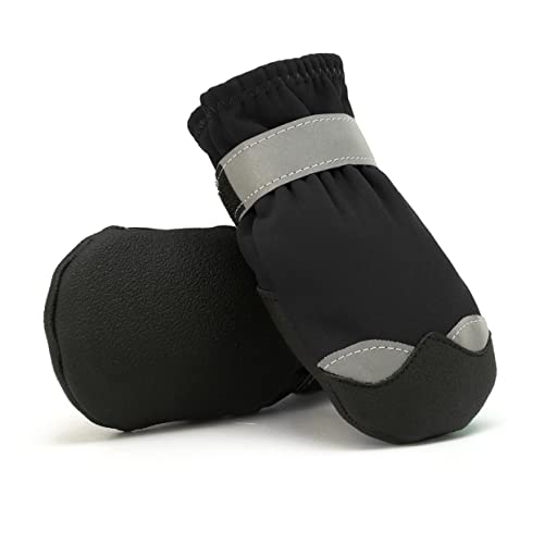 SEWOART 1 Satz Haustier wasserdichte Schuhe Petg Regenstiefel Für Welpen Hundestiefel Schuhe Welpe Anti-rutsch-Sohle Hund Anti-rutsch-Sohle Rutschfester Pfotenschutz Nylon Black von SEWOART