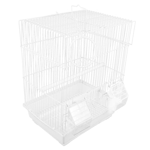 SEWOART 1 Satz Vogelkäfig Papageienkäfig Lovebird-Käfig Birdcage Bird cage Vogelhaus Vogelträger Reisekäfig Käfig für Nymphensittiche Perle Haustier Vogel Wellensittich Reisen Plastik Weiß von SEWOART