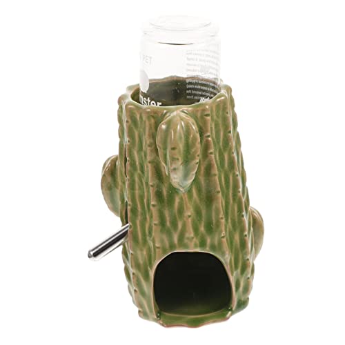 SEWOART 1 Satz Wasserflasche Für Hamster Automatischer Futterspender Für Vögel Hamster-wasserflasche Kleine Wasserflaschen Wasserspender Für Vögel Ratte Wasserflasche Keramik Green von SEWOART