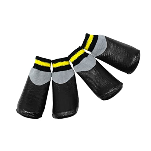 SEWOART Schuhe für Hundewelpen - Warme Stiefeletten und Socken 4er-Set Schwarz von SEWOART