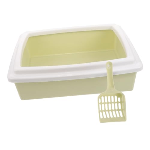 SEWOART 1 Set-Box Katzentoilette katzenklo katzentoillette Katzen streue litterbox Katzen Sand Easy putz Katzenversorgung Katzenstreu Töpfchen für Haustiere Mülleimer pp Light Green von SEWOART