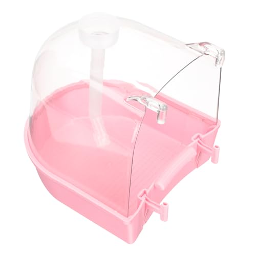 SEWOART 1 Set-Box Papagei Badewanne Vögel Liefern Spielsets Aus Kunststoff Für Den Außenbereich Vogelkäfig-zubehör Papageien-badebrunnen Hängendes Vogelbad Plastik Dusche Pfingstrose Rosa von SEWOART