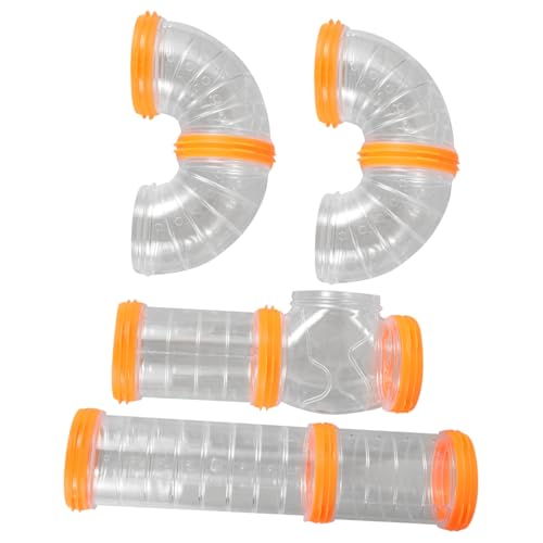 SEWOART 1 Set Hamster Rohr Set DIY Käfig Tunnel Hamster Rohre Rennmaus Tunnel Verbindung Tunnel Spur Ratte Transparenter Tunnel Hamster Transparenter Rohrverbinder Hamsterkäfig von SEWOART