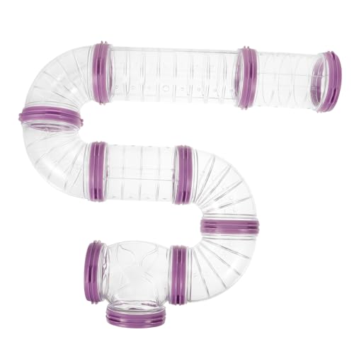 SEWOART 1 Set Transparenter Hamsterkäfig Verbinder Hamsterrohre Und Tunnel Hamsterkäfig Zubehör Hamster Tunnelrohr DIY Hamster Klarrohr Werkzeug Hamsterkäfig DIY Tunnel von SEWOART