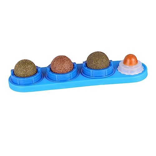 SEWOART 1 Stück Katze-Minze-Kugeln Katzenminze für Katzen cat Toys Katzen spielsachen mit katzenminze Katze klebt Katzenminze-Ball Katze kauert Blue von SEWOART