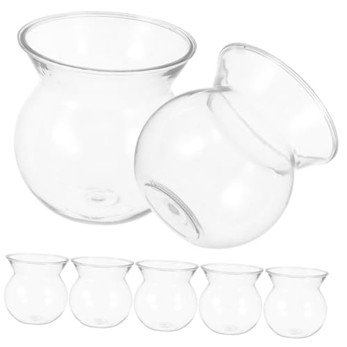 SEWOART 10St Mini-Vase aus Kunststoff Dekorative Tischvase Vielseitig einsetzbare Vase Blumenvase für Mittelstücke Gesteckvase für getrocknete Blumen Plastikvase das Haustier Transparent von SEWOART