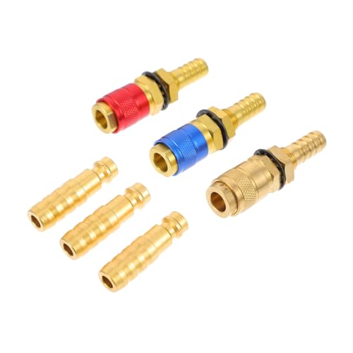 SEWOART 10mm Wassergekühlter Gasadapter Schnellverschluss Schweißwerkzeug Set Für Schweißbrenner 6 Teiliges Kit Für Schutzgas Und Wolfram Inertgasschweißen von SEWOART