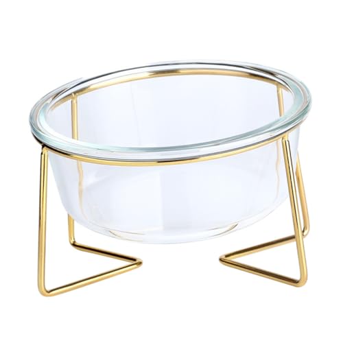 SEWOART 1Stk Haustiernapf aus Glas obenliegender Katzennapf erhöhter Futterautomat für Hunde Hundenapf pet Water Bowl Dog Food Bowl Katze Hund futternapf Futterautomat für Haustiere Eisen von SEWOART