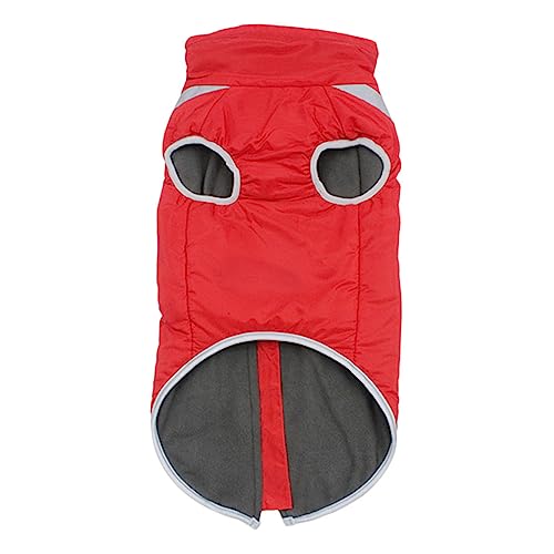 SEWOART 1stk Hunde Outdoorjacke Kleines Hundegeschirr Welpenmantel Verdicktes Hundebekleidung Hundewesten Für Große Hunde Welpengeschirr Haustierkleidung Pp Baumwolle Rot von SEWOART