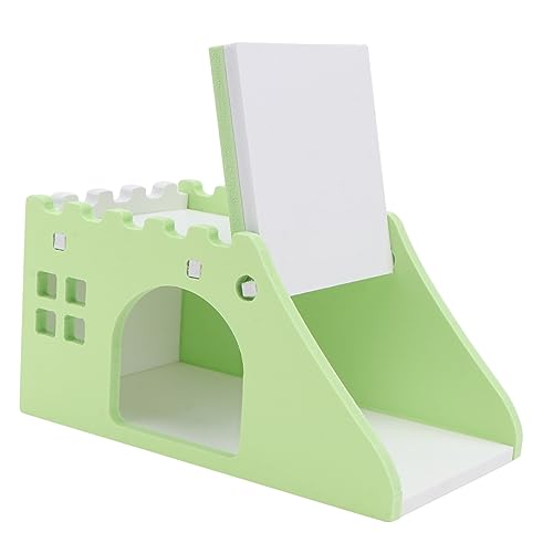 SEWOART 1stk Little Pet Staircase Villa Für Kleine Haustiere Sportspielzeug Hamsterhäuser Und Verstecke Kleintierhaus Hamstervilla Haustierspielhaus Spielzeuge Green Hölzern von SEWOART