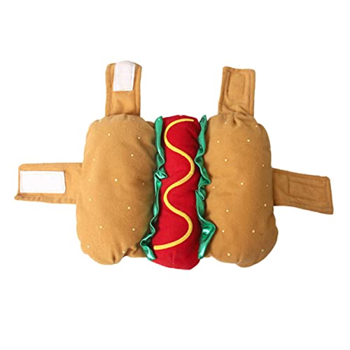 SEWOART 1stk Verwandlungskostüm Für Haustiere Haustier-Festival-kostüm Hund Senf Kostüm Hundekostüm Kätzchen-Halloween-kostüm Heißes Kostüm XL Welpen-Hotdog-Outfits Hunde-Outfits Polyester von SEWOART