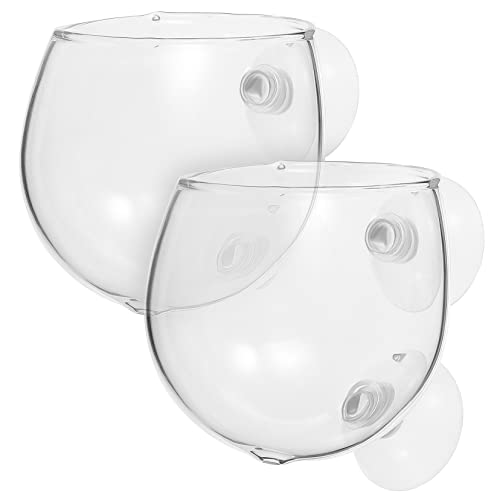 SEWOART 2 STK Becher für Aquakultur aquarienpflanzen Suction Cup glastasse Pflanzen für Aquarium Pflanzenbecher für Aquarien Töpfe für Pflanzen Glaspflanzer mit Saugnapf Saugnapf-Aquarium von SEWOART