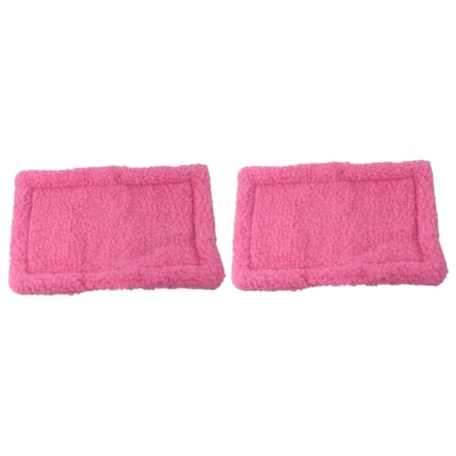 SEWOART 2 STK Winter Hamster Pad Haustiermatte Meerschweinchen-Decke Betthamster Kaninchen Meerschweinchen Decke Mini-Hasen Mini-haustierbett Hamster Warmes Kissen Igel-schlafmatte Rosa von SEWOART