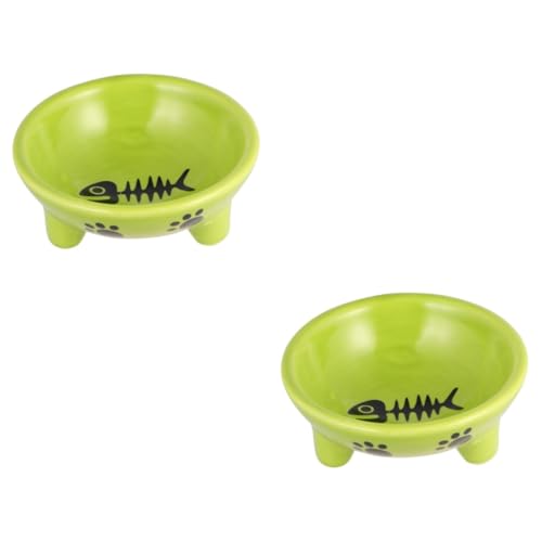 SEWOART 2St Futternapf für Haustiere pet Supplies Dog Bowl Keramik schüssel bowlschüssel dogbowl Futternäpfe für Katzen Futternapf für Katzen Futterautomat für Haustiere Haustiernapf Green von SEWOART