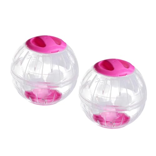 SEWOART Rosa Gymnastikball für Meerschweinchen Hamsterrad geräuscharmer Läufer Laufball für Haustiere für Rennmäuse fördert gesunde Bewegung 2er-Pack von SEWOART