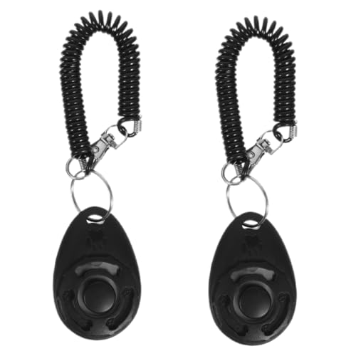 SEWOART 2St Klicker für Haustiertraining interaktives Hundespielzeug Clicker für Hundetraining Vogel-Clicker-Trainingsset Hundeklicker für das Training Clickertraining für Hunde Abs Black von SEWOART