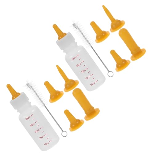 SEWOART 2er Set Fütterungsflaschen Für Haustiere Stillflaschen Für Welpen Und Kätzchen Pet Feeding Bottle Set Mit 7 Teilen Ideal Für Die Aufzucht Von Kleinen Tieren von SEWOART