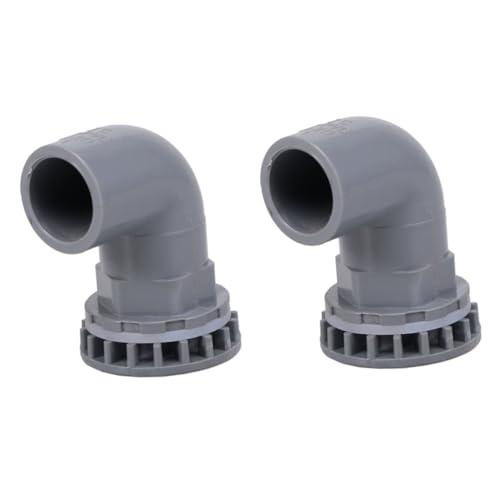 SEWOART 2 Stück PVC-l-anschlüsse Aquarium-entwässerungsteile Für Wasserversorgungsrohr 20 Mm Innendurchmesser Schwarze Farbe von SEWOART