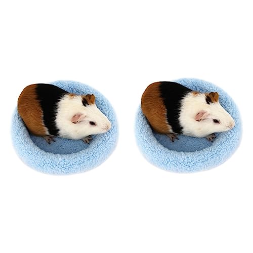 SEWOART 2st Hamster-pad-Bett Futter Für Meerschweinchenkäfige Haustierdecke Igel Bett Hamster Winter Warm Hamsterbett Guinea-Bett Hamstermatte Hamster Winterdecke Hamsterhausmatte Blue von SEWOART