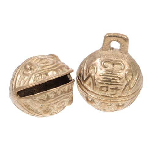 SEWOART 2st Tigerkopf Glocke Miniaturglocken Hundeglocken Charme Goldene Glocke Anhänger Kreative Glocken Haustier Hundehalsband Glocke Spielzeug Glocke Handglocken Baumglocken Kupfer von SEWOART