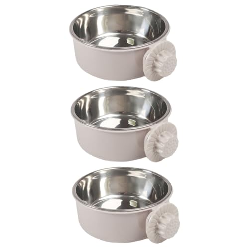 SEWOART 3st Hundefutter Kleine Hundenäpfe Wassernapf Ohne Verschüttungen Für Hunde Hundekiste Wassernapf Hundenapf Zwinger Wassernapf Futternäpfe Für Hunde Wassernapf Für Katzen Grey von SEWOART