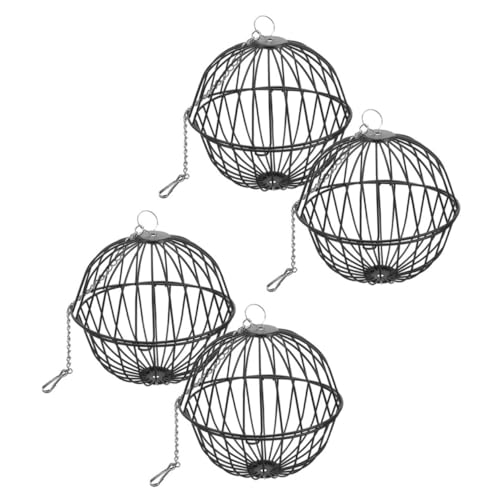 SEWOART 4 Stück Hamsterkäfig Kaninchengras-futterball Kaninchenversorgung Heuraufenball Hängende Heuraufe Futterstelle Für Kaninchen Häschen-heu-futterspender Hasenfutter Rostfreier Stahl von SEWOART