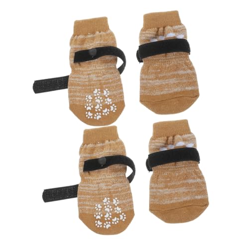 SEWOART Kompakte Haustiersocken 4er-Pack Hundestiefel Pfotenschutz waschbares tragbares Hundesocken-Set von SEWOART